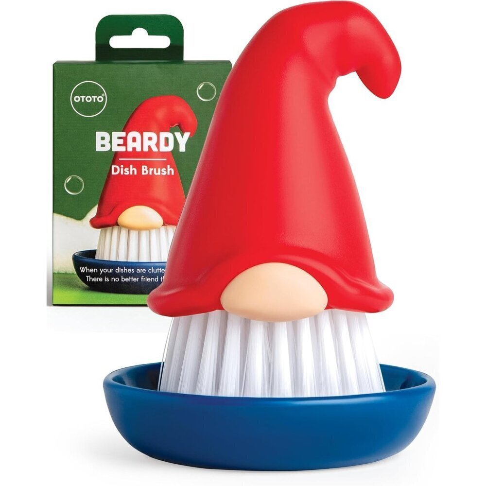 New! Beardy Gnome Dish Brush by - Dish Scrub Brush, Gnomes, Quirky Gifts, Dish B